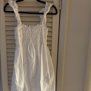 French Connection White Ruffled dress